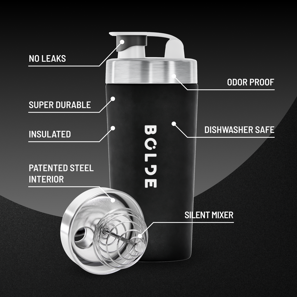 BOLDE Bottle | 26 oz – Black